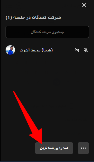 • قطع صدای (میکروفن) همه کاربران در جلسه ویدئوکنفرانس قطع صدای (میکروفن) همه کاربران در جلسه ویدئوکنفرانس